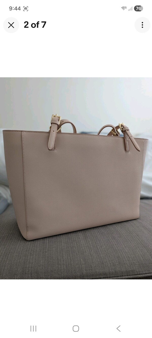Large Tory Burch Perry Triple Compartment Tote Pink Like New - Picture 2 of 10